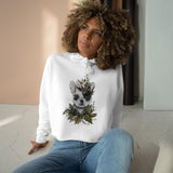 Crop Hoodie  Doggy & Plants Lovers