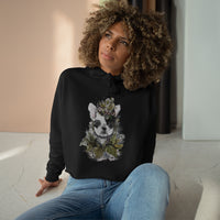 Crop Hoodie  Doggy & Plants Lovers