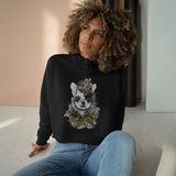 Crop Hoodie  Doggy & Plants Lovers