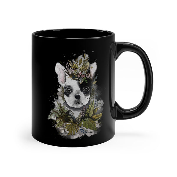 Plants+Doggy Lovers. Black mug 11oz