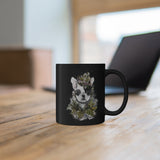 Plants+Doggy Lovers. Black mug 11oz