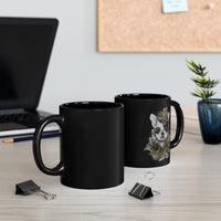 Plants+Doggy Lovers. Black mug 11oz