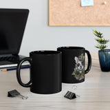 Plants+Doggy Lovers. Black mug 11oz